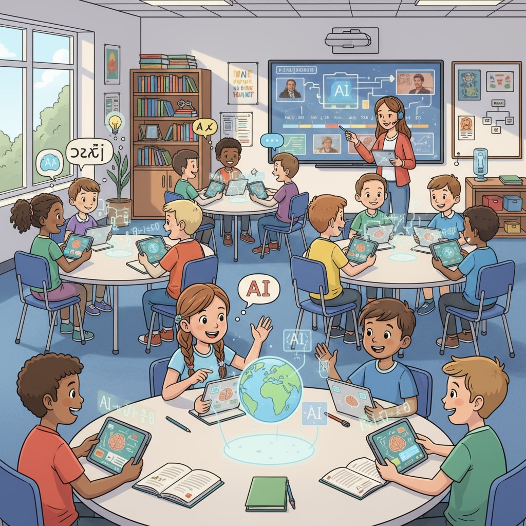 K12 students learning with the help of AI-powered devices in the context of artificial intelligence in education, algorithmic teaching, and educational transformation