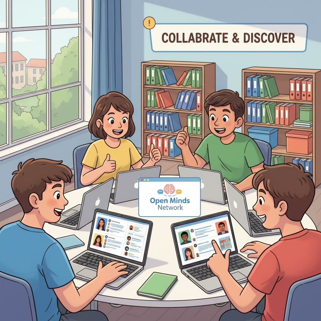 Students accessing an uncensored open learning social media platform