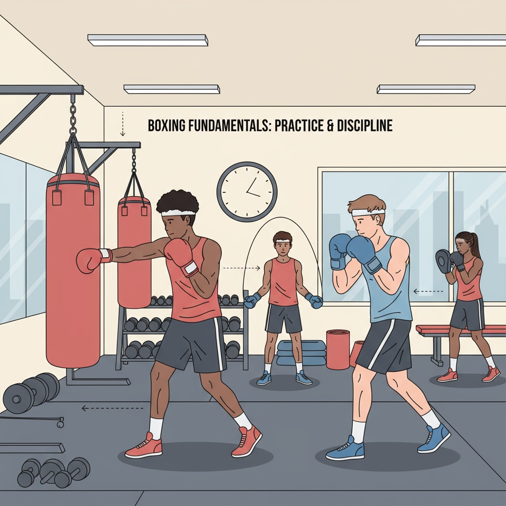 Students practicing boxing as an extracurricular activity for college applications