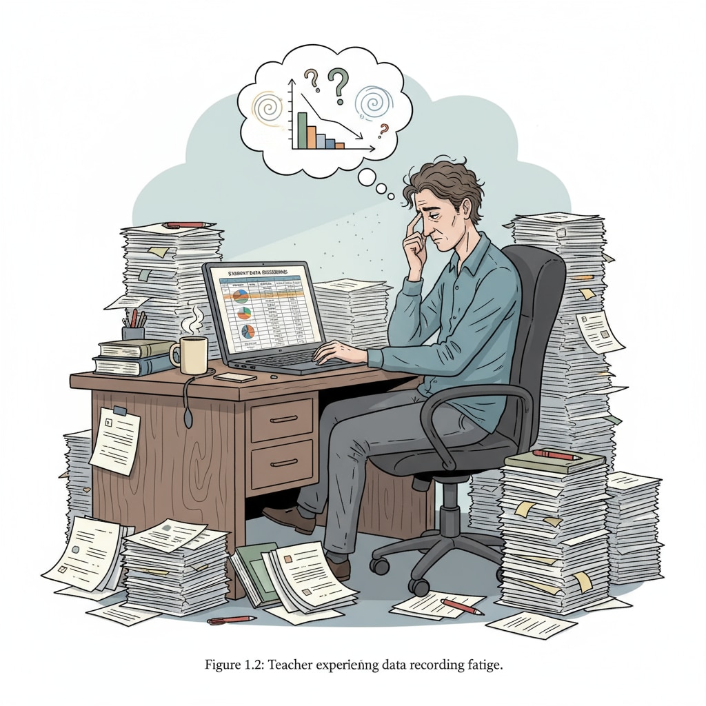 Teacher experiencing stress due to data recording requirements in the context of micromanagement