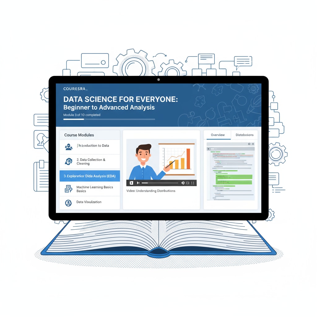 Screenshot of a free data analysis course for K12 educators - learning resources