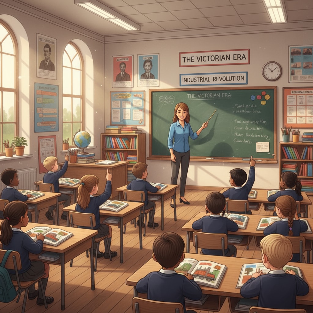 Classroom scene in UK school related to UK education system, curriculum reform, and student assessment methods