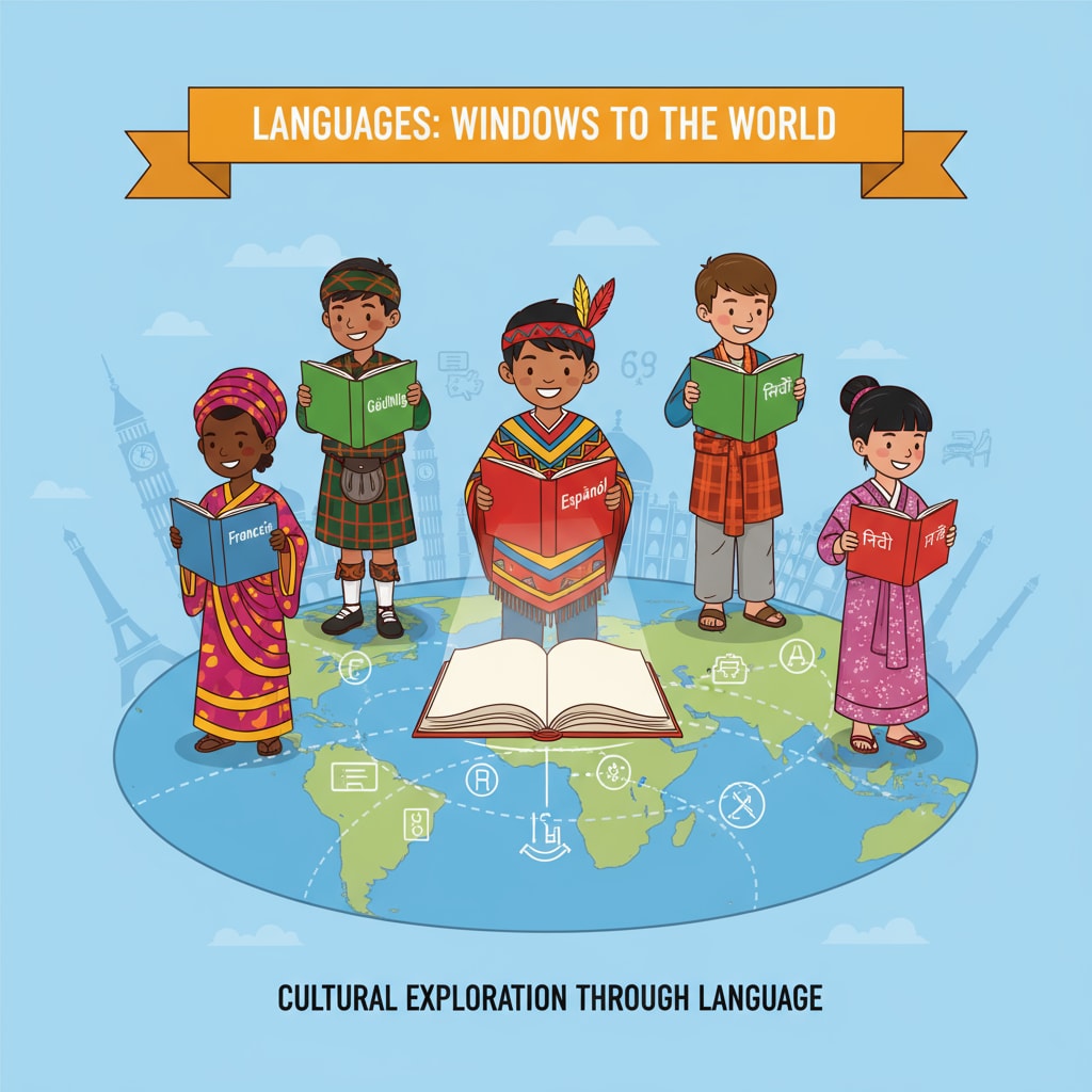 Children exploring cultures through language learning