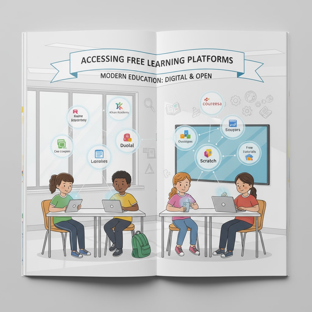 Students accessing free learning platforms with private messaging capabilities.