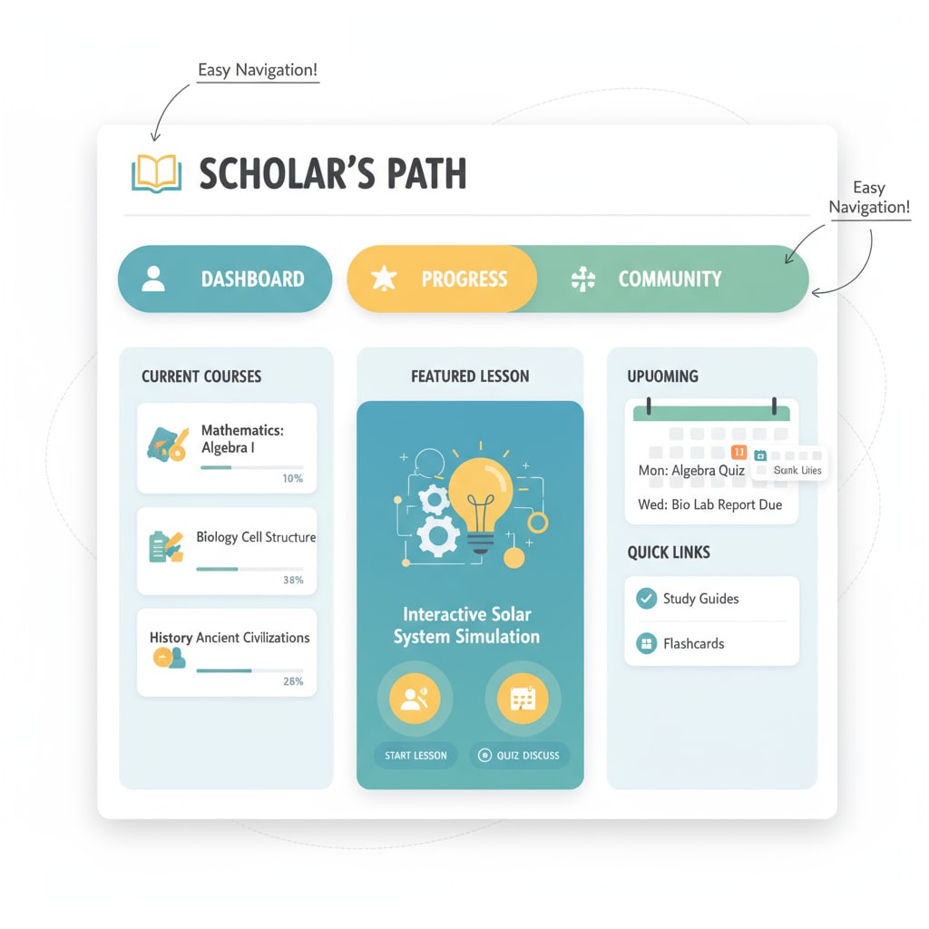 An interface of a free learning platform suitable for K12 students.