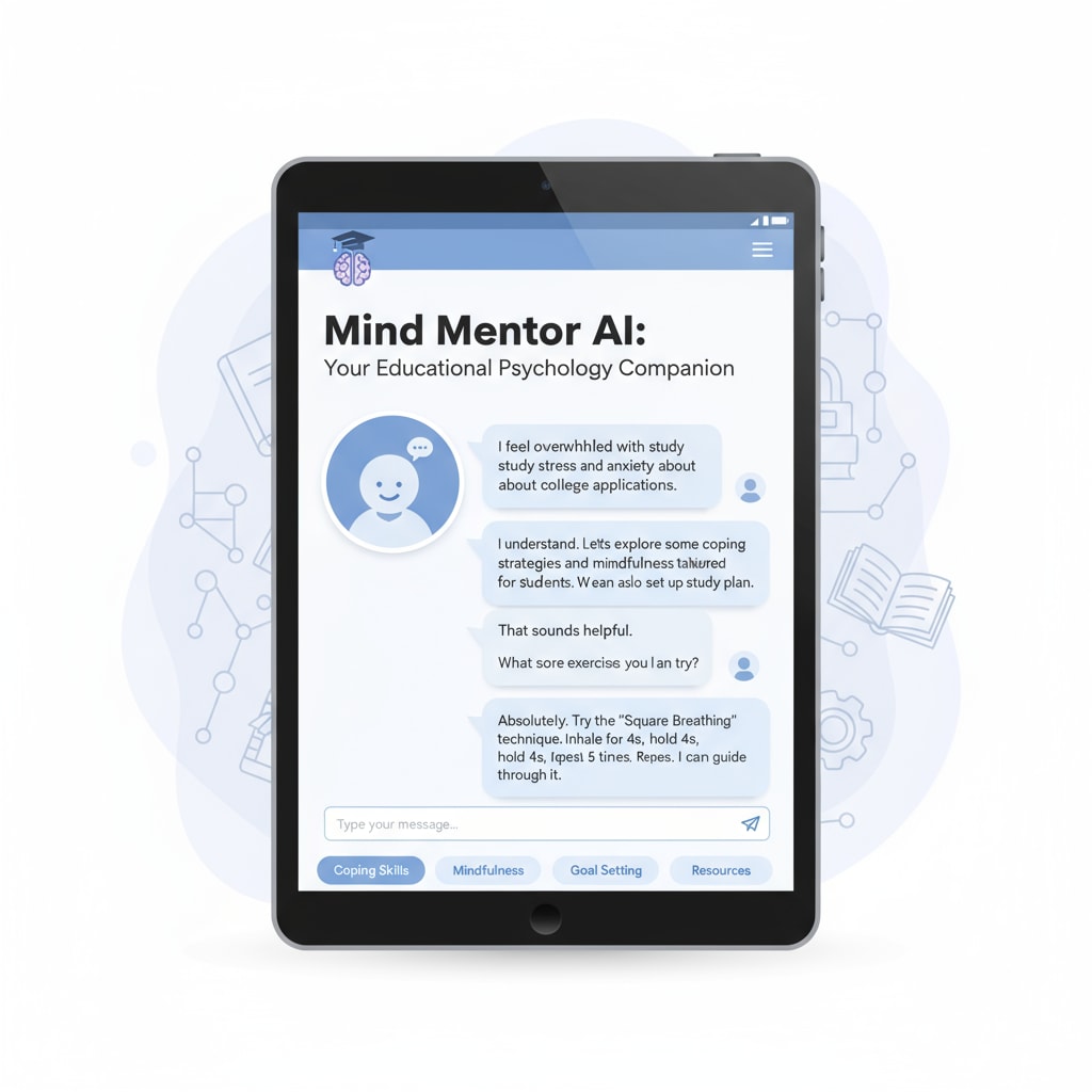 Interface of an AI chatbot for educational psychological counseling relevant to the treatment research comparing AI and human