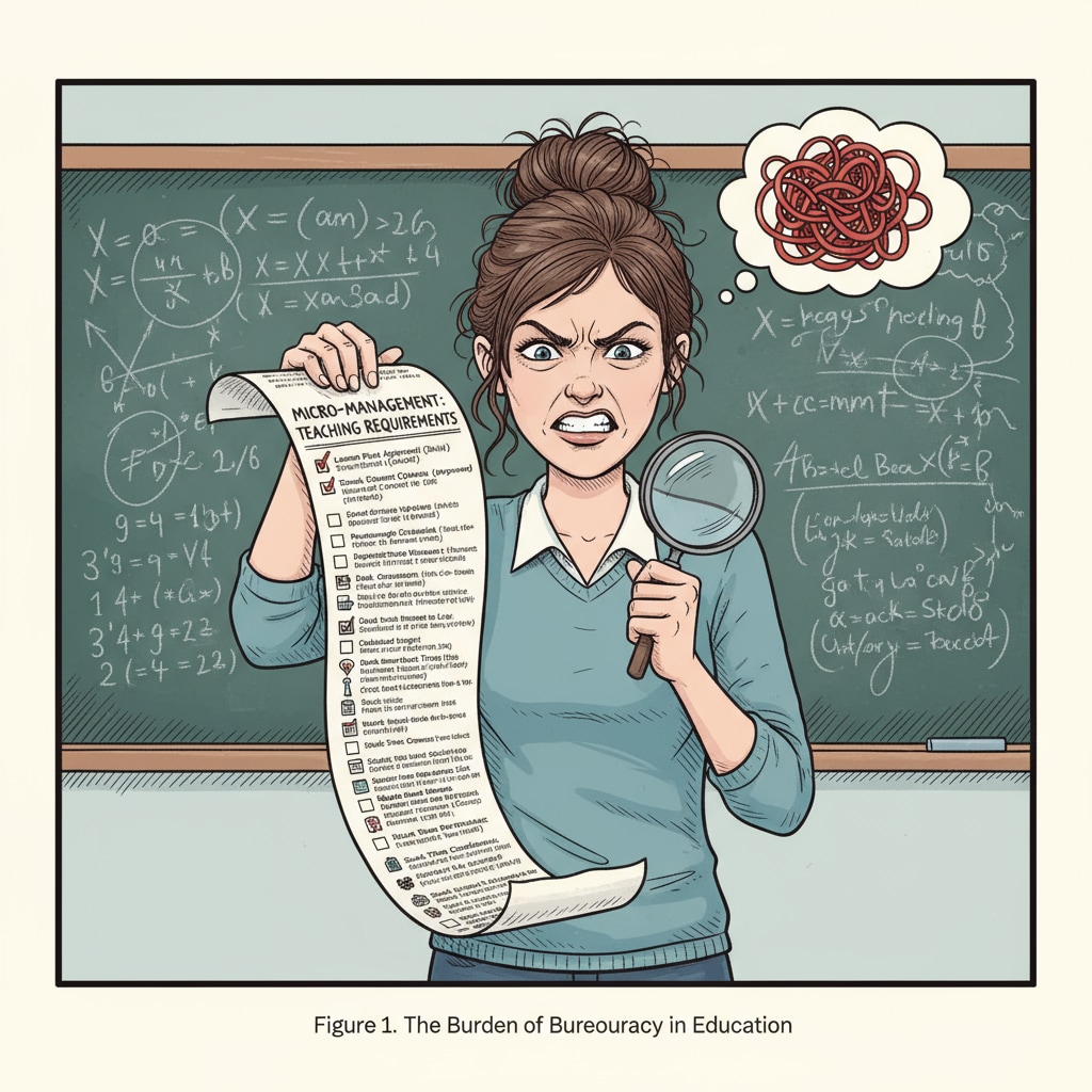 A frustrated teacher under micro - management