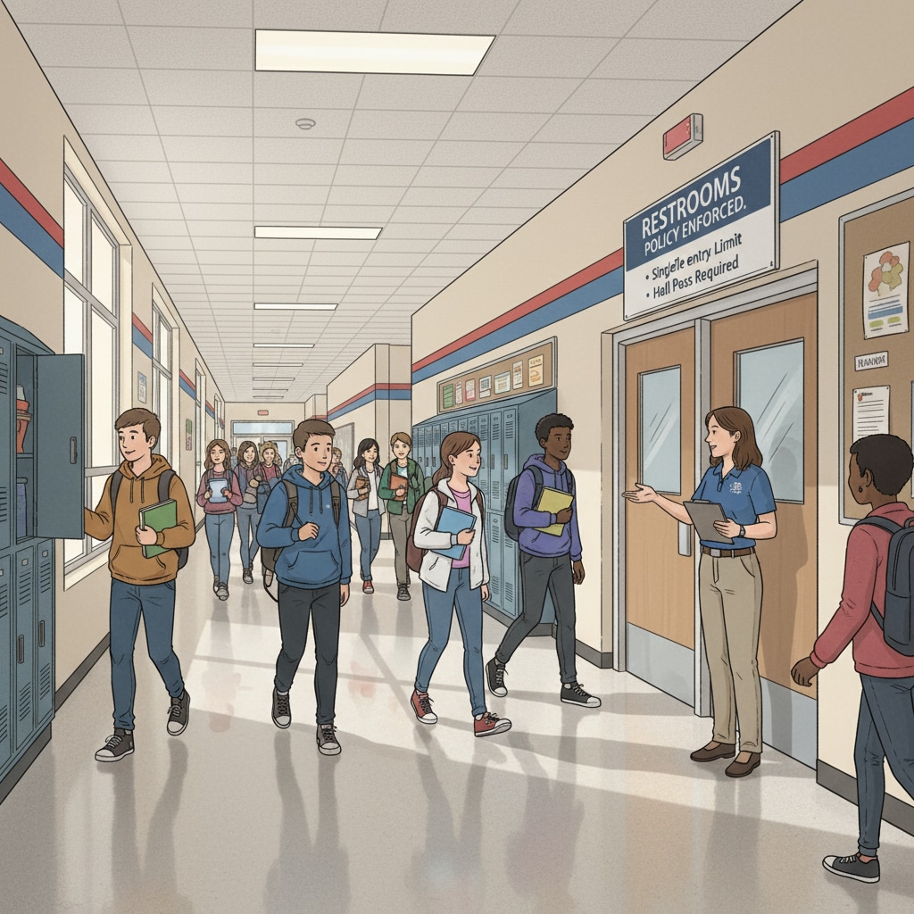 Students in Fairfax County school related to bathroom gender policy