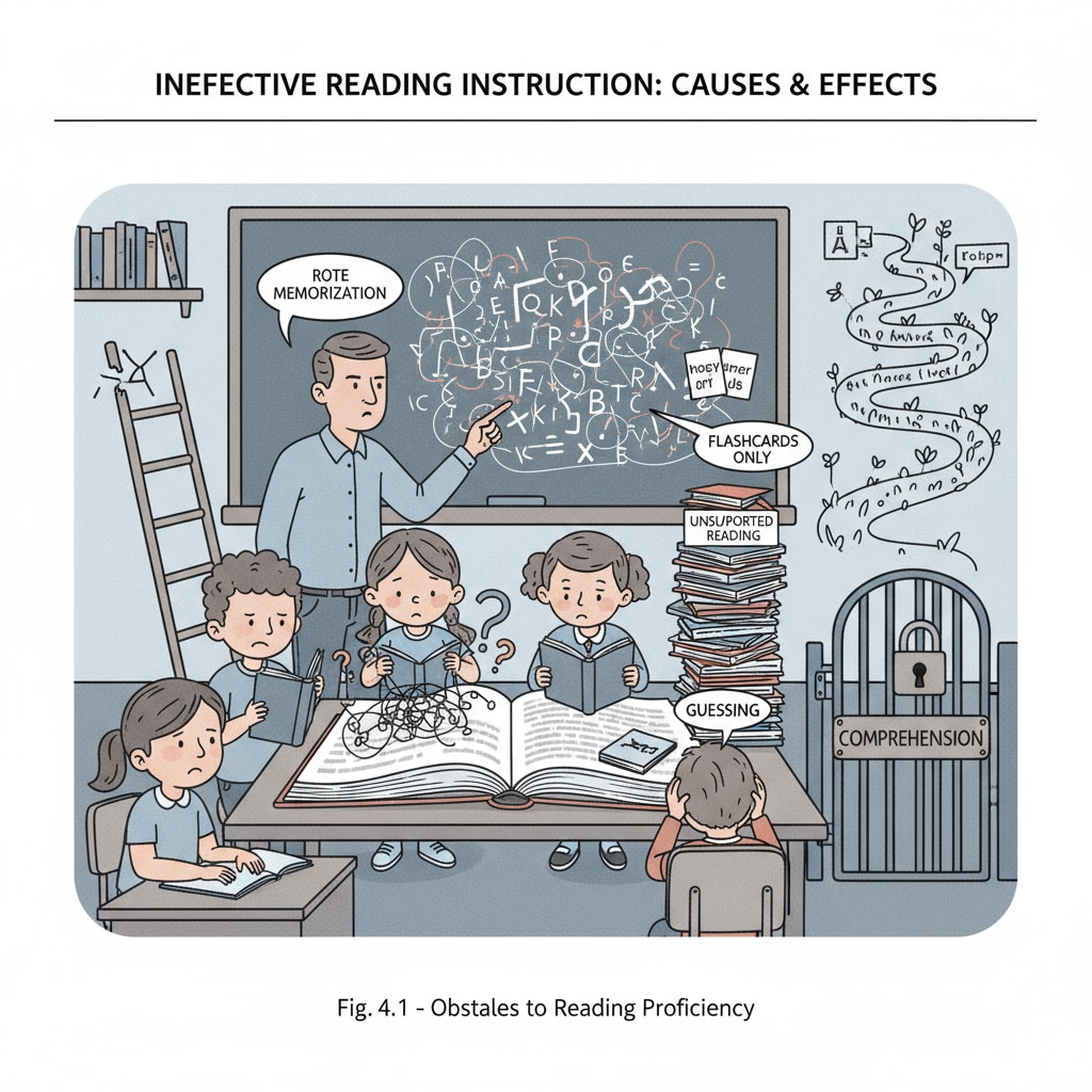 Students struggling with reading due to ineffective teaching methods related to Sold a Story, reading teaching, and the school-to-prison pipeline