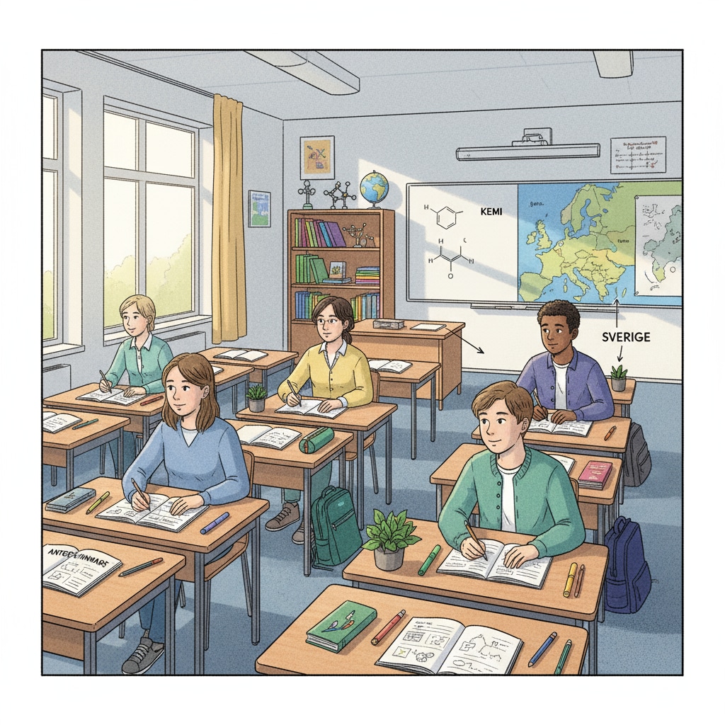 Swedish education pen-and-paper classroom