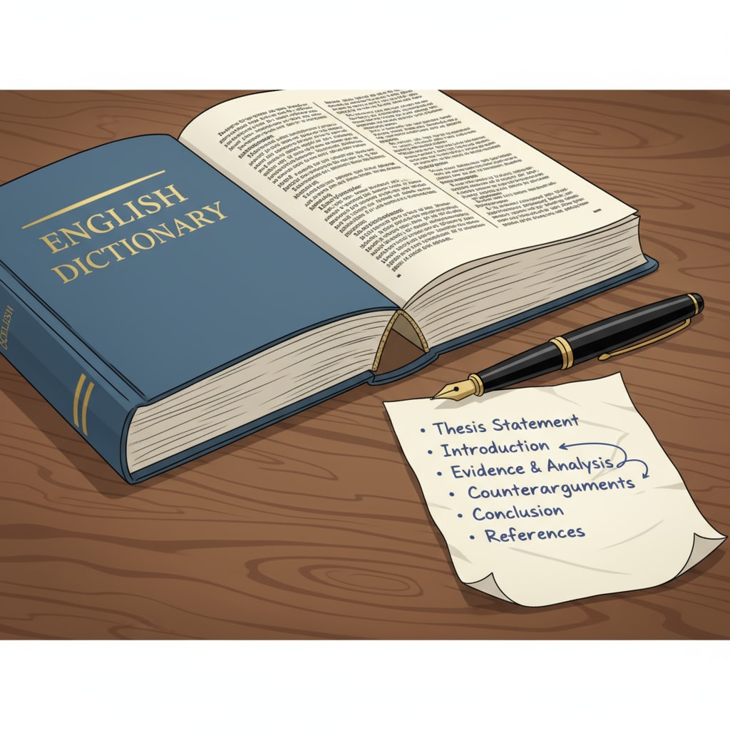 Tools for improving report writing skills, including a dictionary for enhancing language proficiency during exam report writing