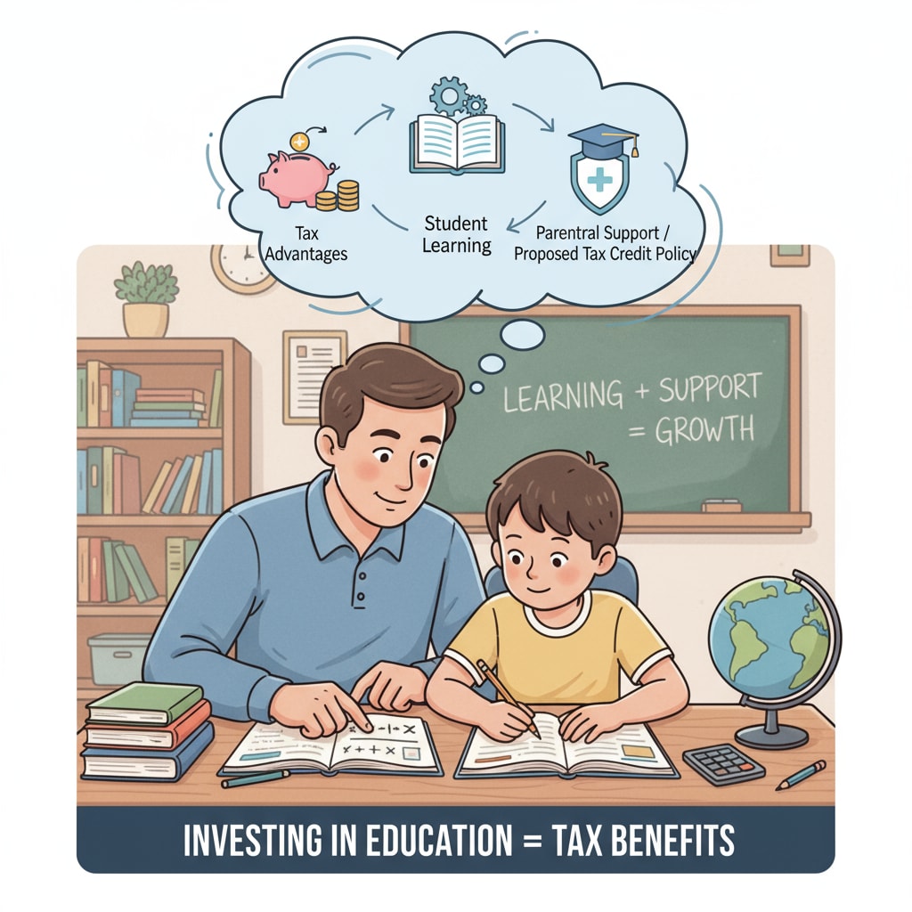 An image showing the link between parental help with homework, student performance, and child tax credit.