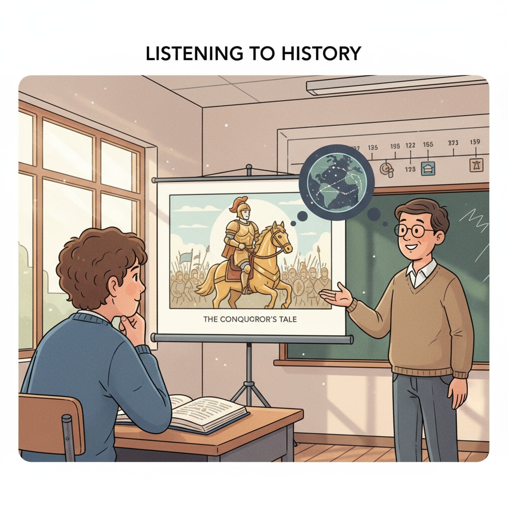 Student listening to story for identity transformation