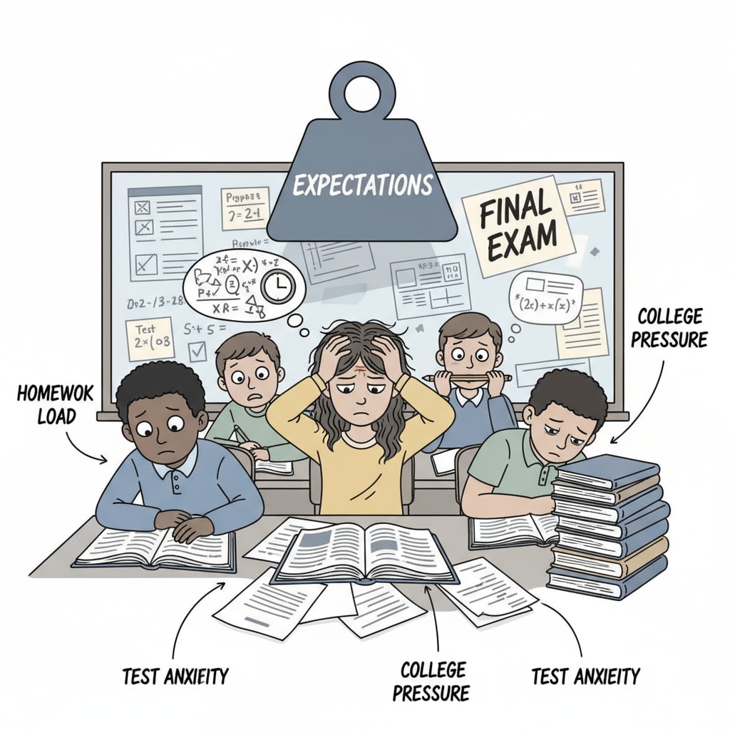 K12 students under pressure related to mental health, school withdrawal, and social pressure