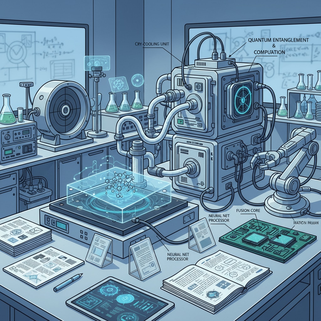 Student engaged in tech research during further study