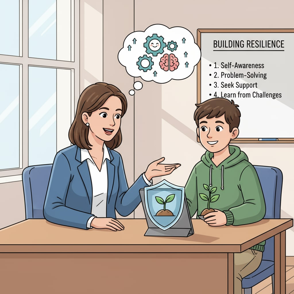 Teacher-student conversation related to school responsibilities, psychological resilience, and the division of labor between home and school