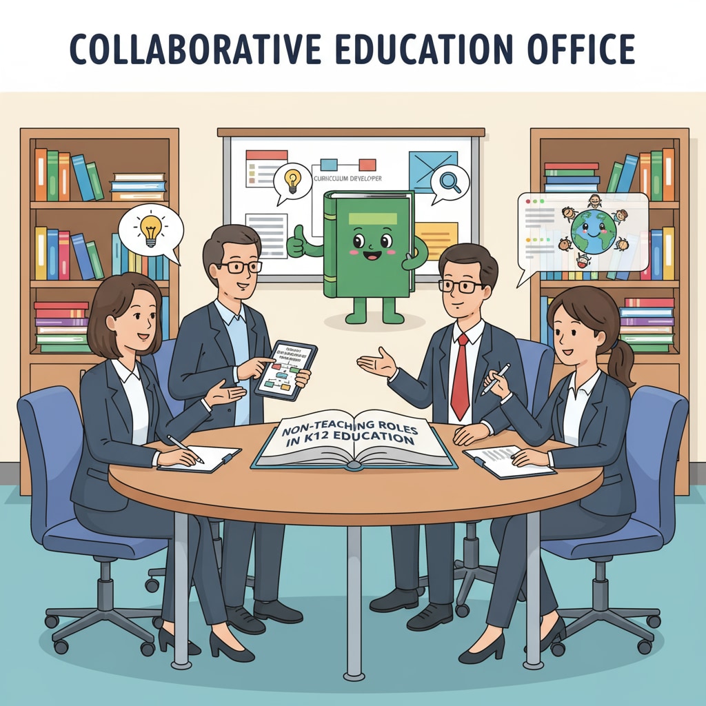 People discussing non-teaching career development in K12 education in an office