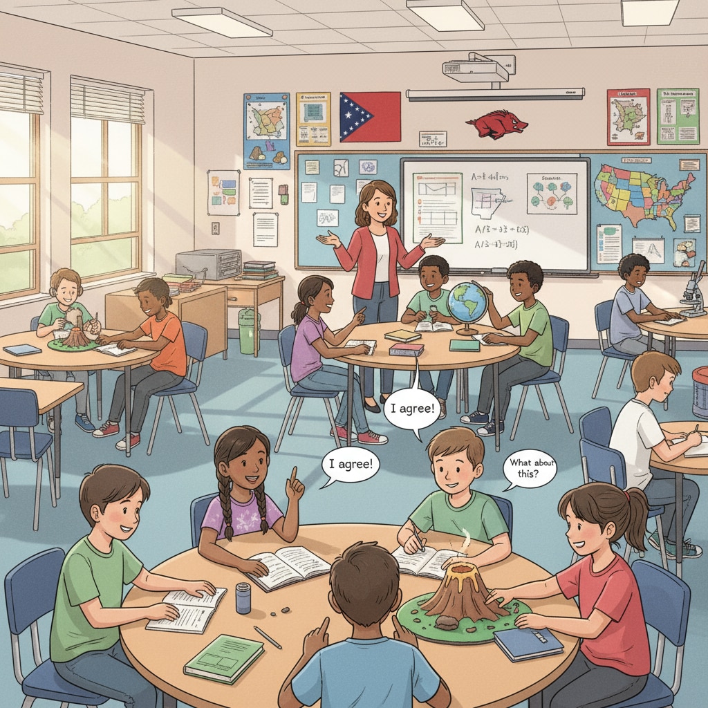 A classroom scene in an Arkansas K12 school relevant to education evaluation