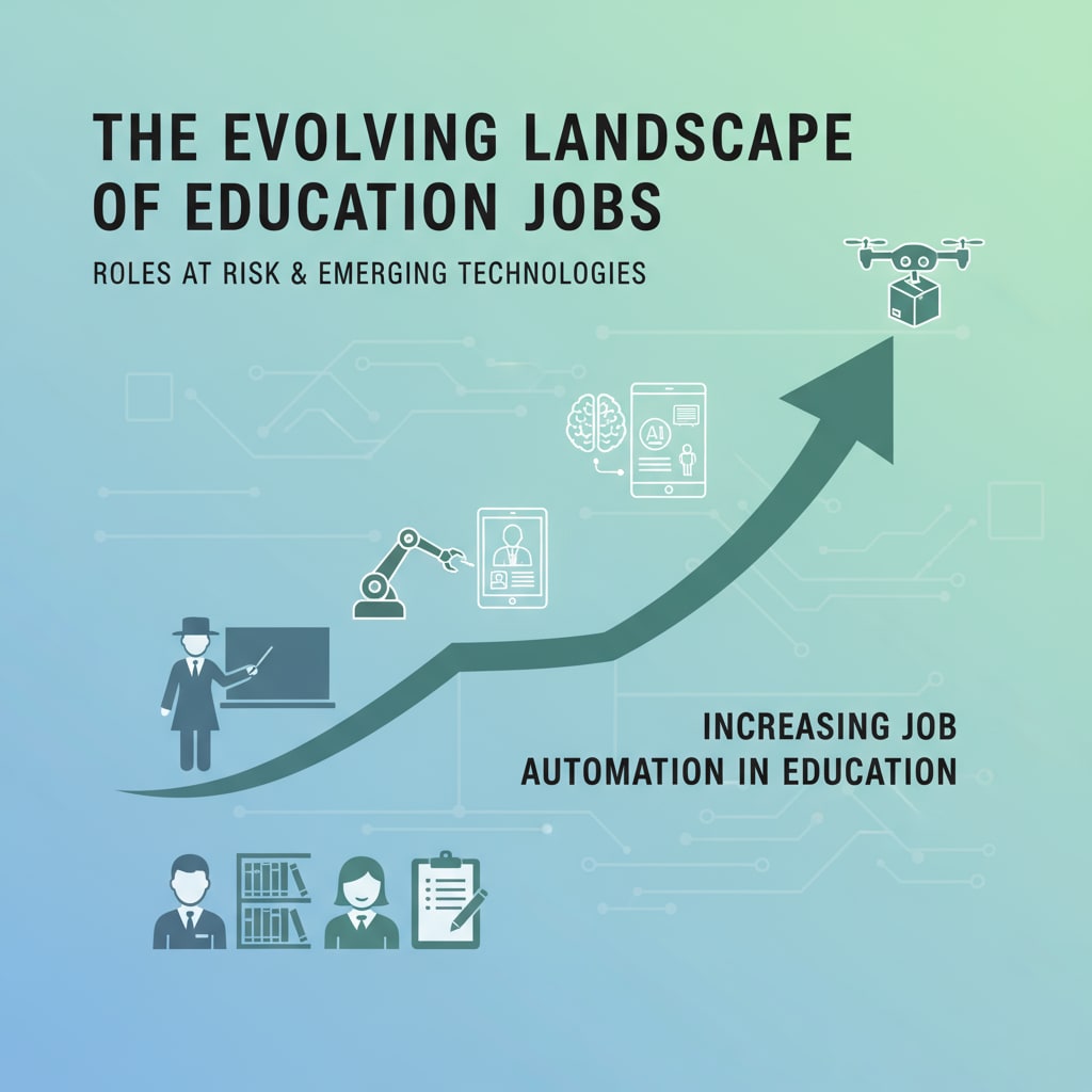 Graph showing job automation in higher education in relation to artificial intelligence, higher education, and automation