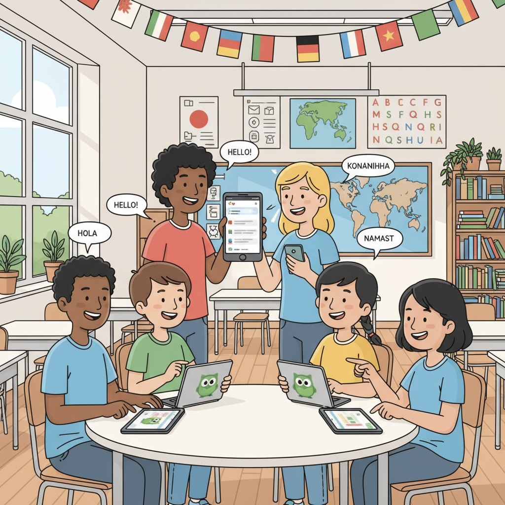 Students using AI communication tools as learning aids in an educational application