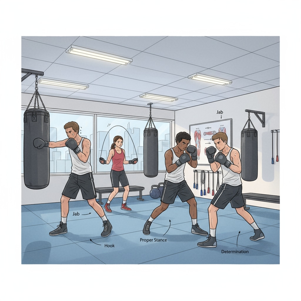 Students practicing boxing as an extracurricular activity for college applications