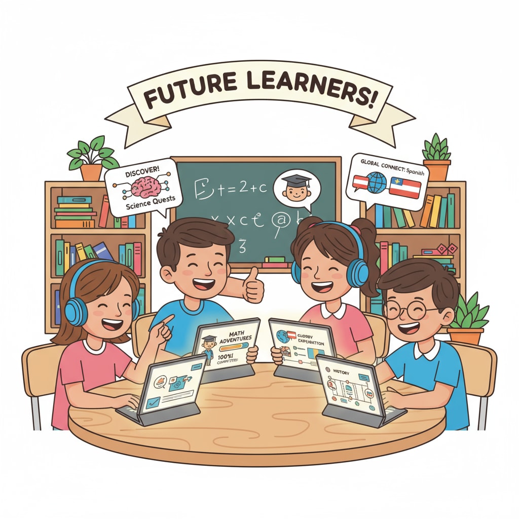 Students accessing an online learning platform which combines learning, social media, and uncensored content