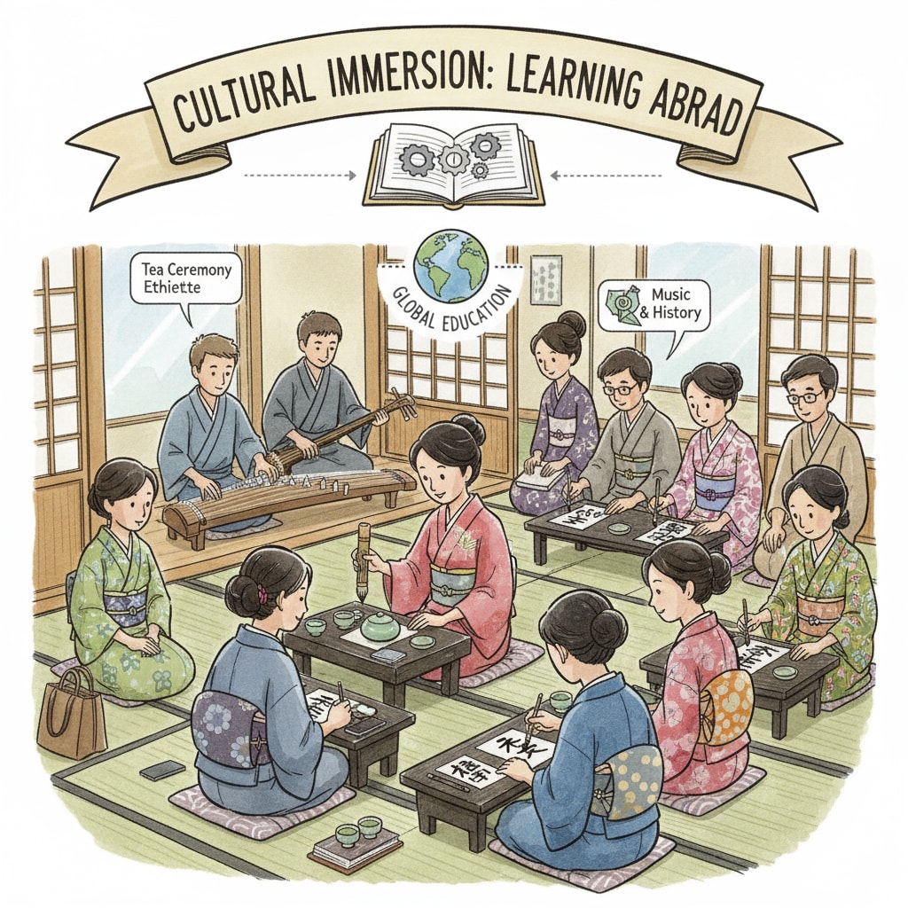 Students learning during an overseas tour organized by a reliable tour company