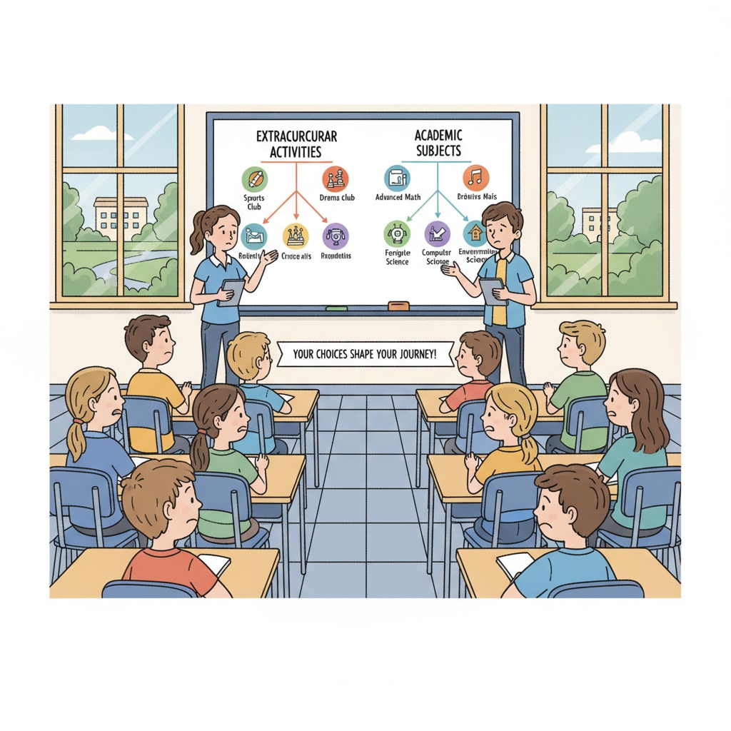 Classroom scene depicting students making educational choices influenced by conformity psychology