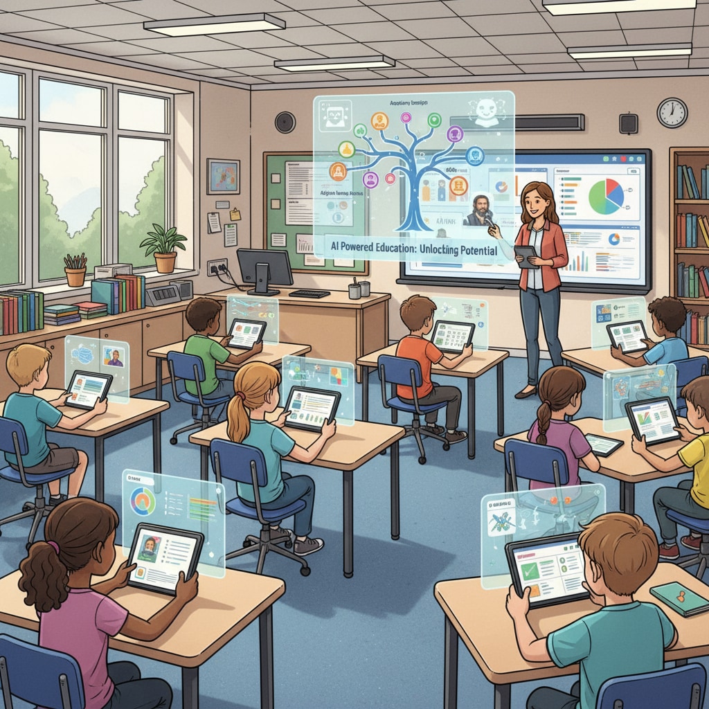 AI therapy in K12 education through tablet-based software