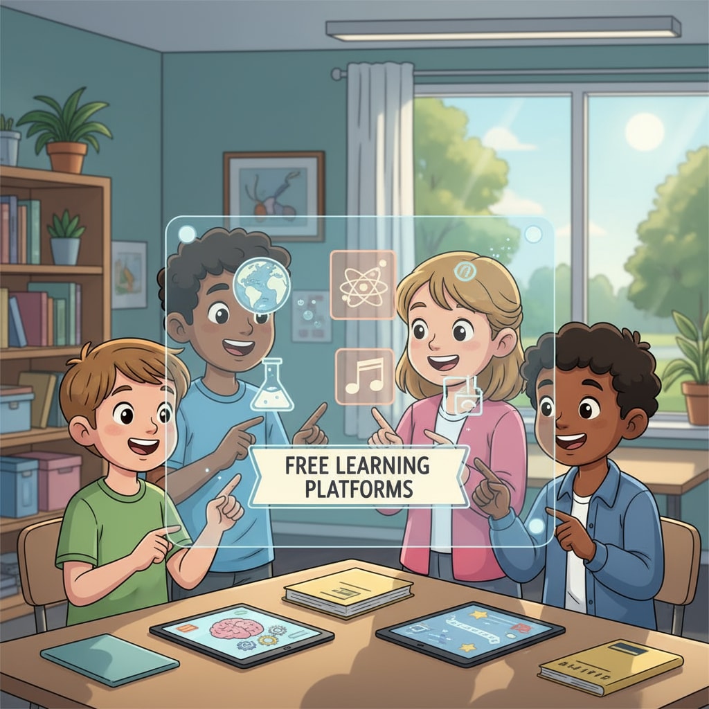 Students using free learning platforms and DM for K12 education