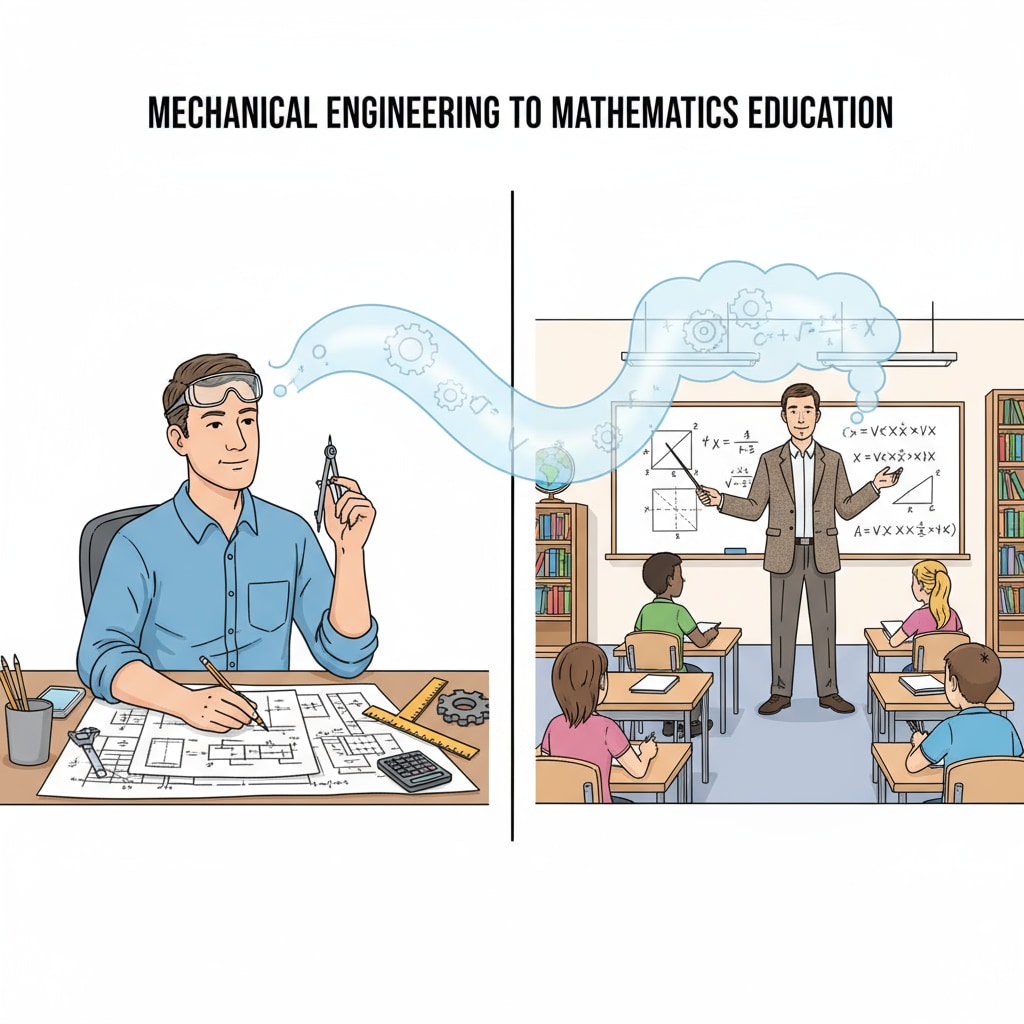 A mechanical engineer transitioning to mathematics education