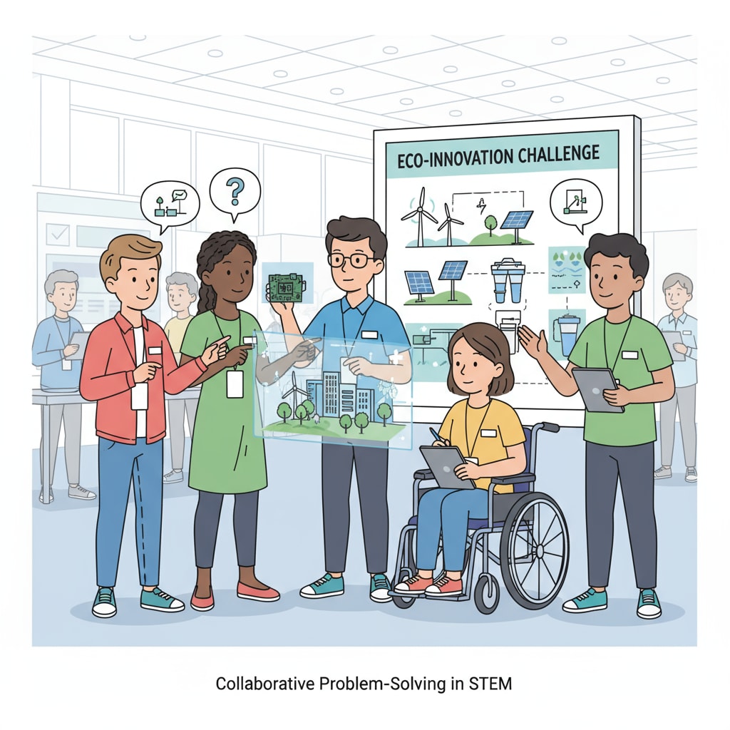 Students participating in a STEM competition for college application enhancement