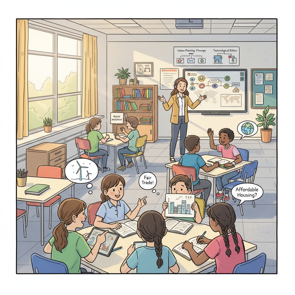 Students discussing real-life challenges in a classroom related to student preparation, social-emotional learning, and school responsibility.