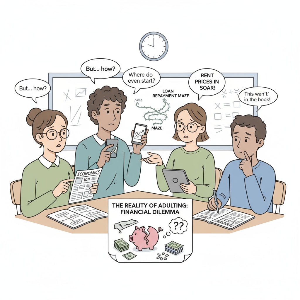 Students confused while discussing real-life situations, highlighting the need for better student preparation, social-emotional learning, and school responsibility.