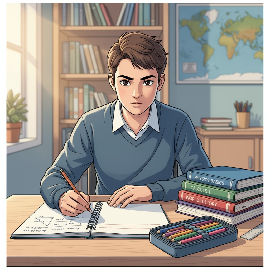 A young person ready to restart learning after educational interruption, with high IQ potential and a desire to overcome life regrets.