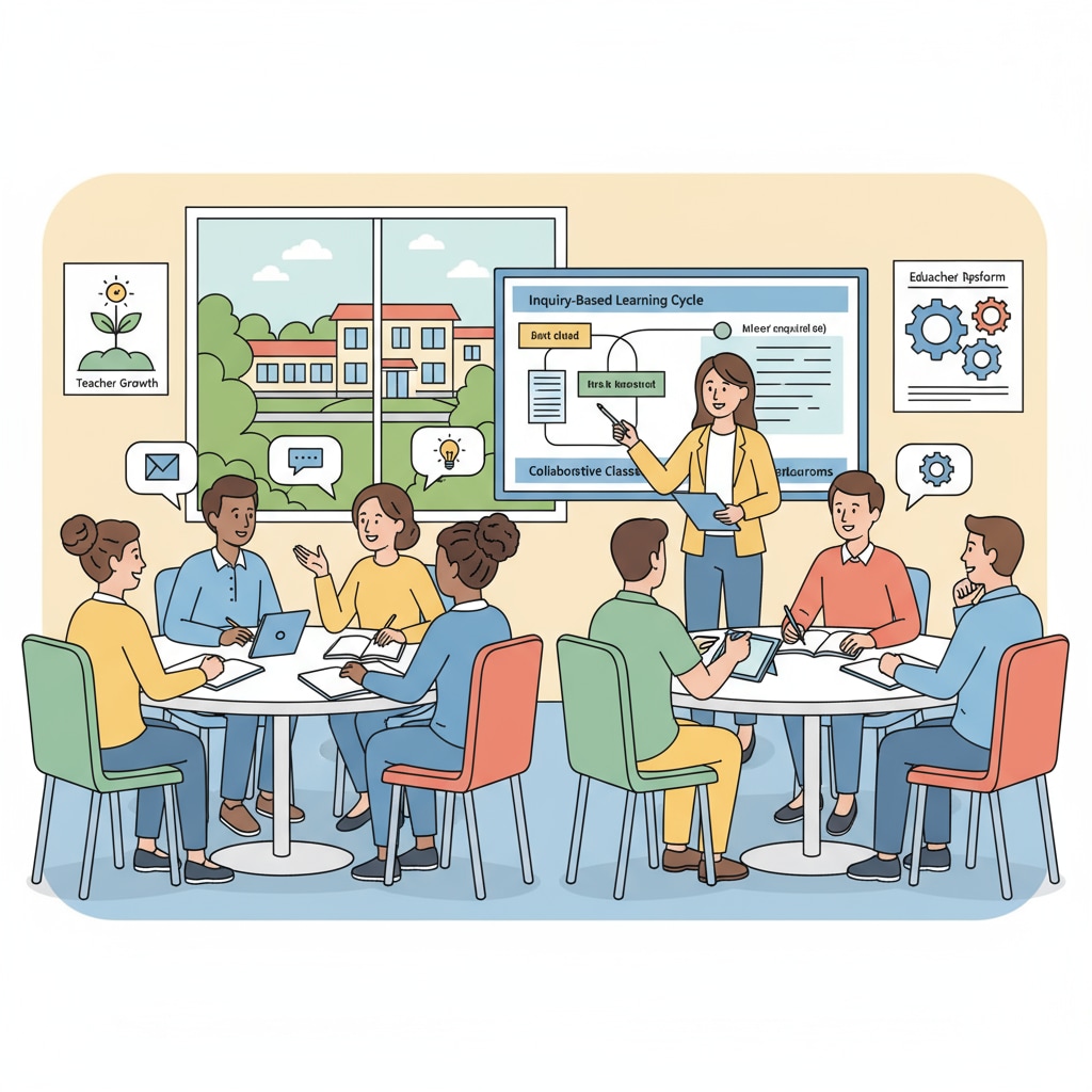 Teachers at a professional development workshop related to educational profession, system reform, and teacher development