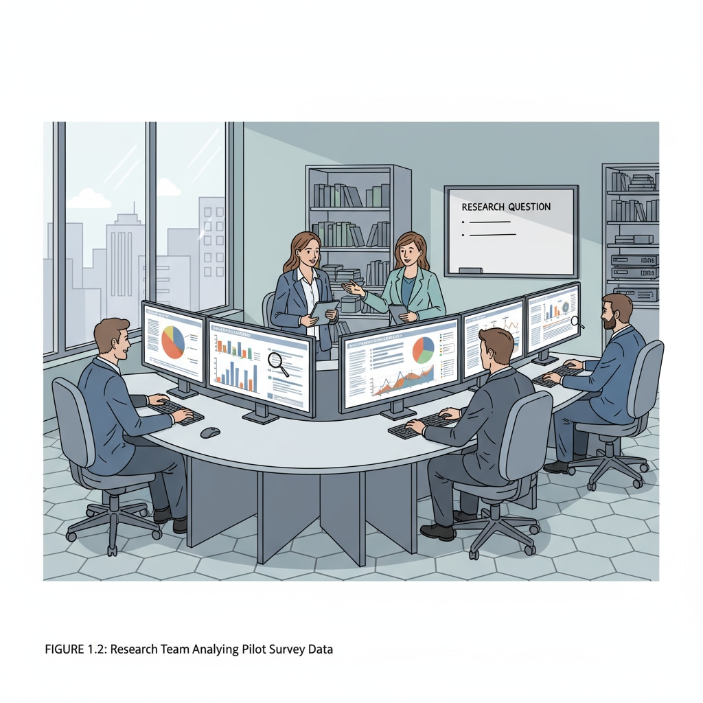 Researchers analyzing data from a teaching working conditions pilot survey
