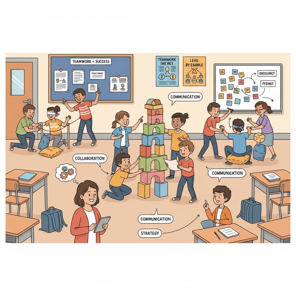 Classroom scene of students learning leadership skills relevant to General Motors, IQ research, and leadership