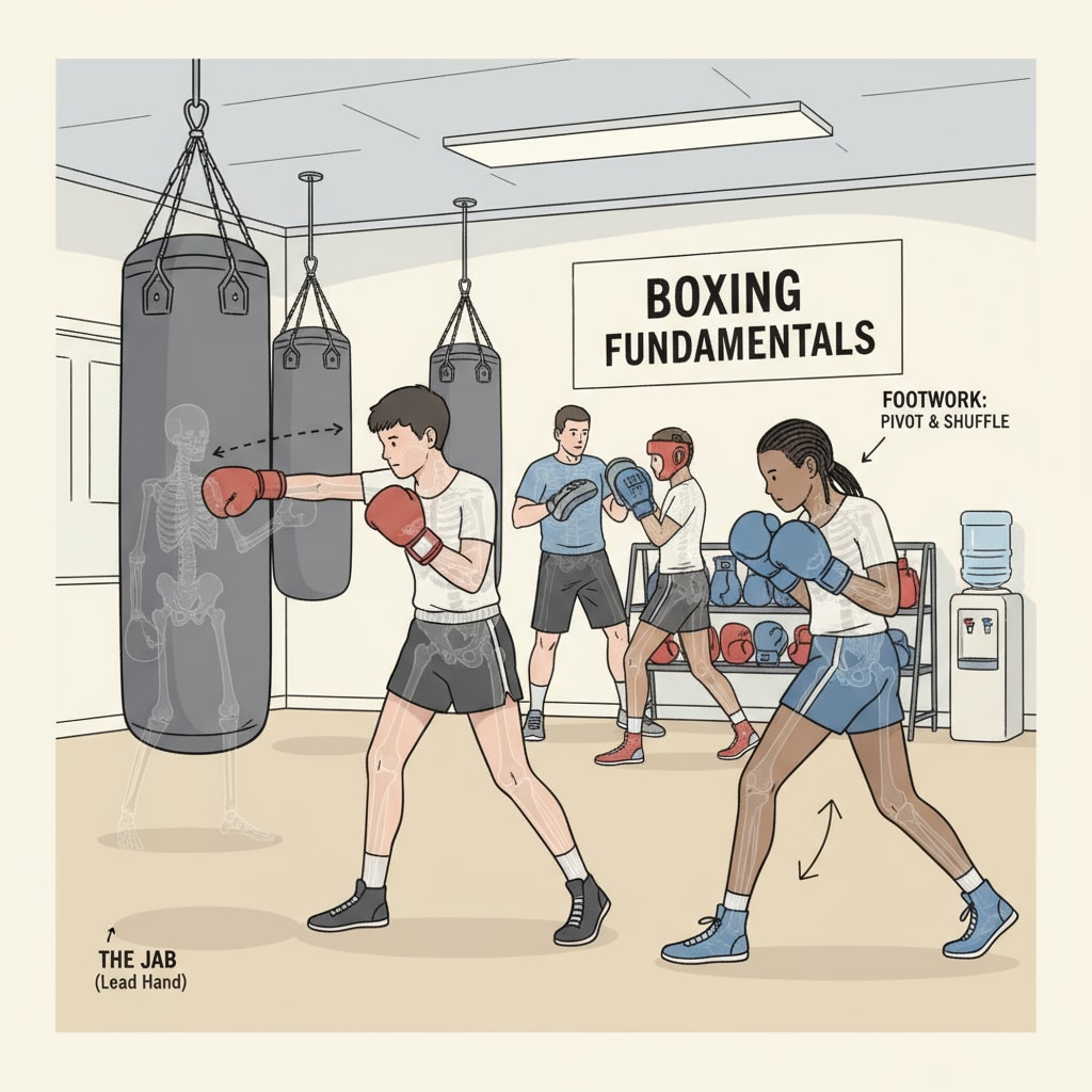 Students engaged in boxing as an extracurricular activity for college applications