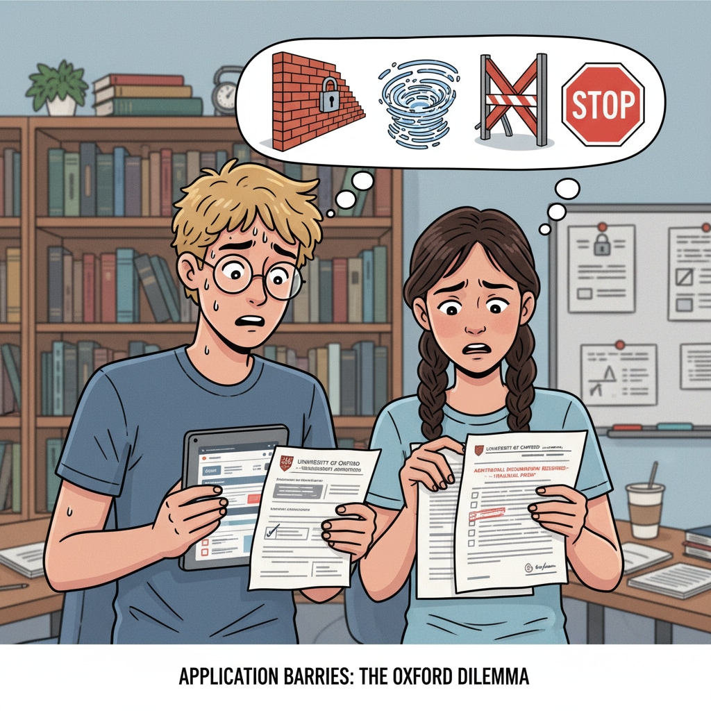 German students showing stress about their Oxford University applications because of predicted grades rules
