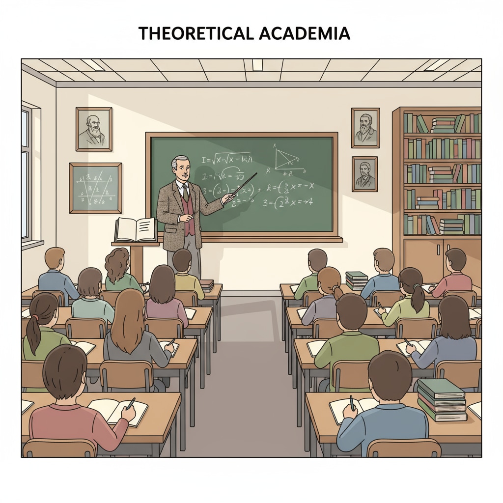 A classroom setting highlighting the lack of practical life skills education