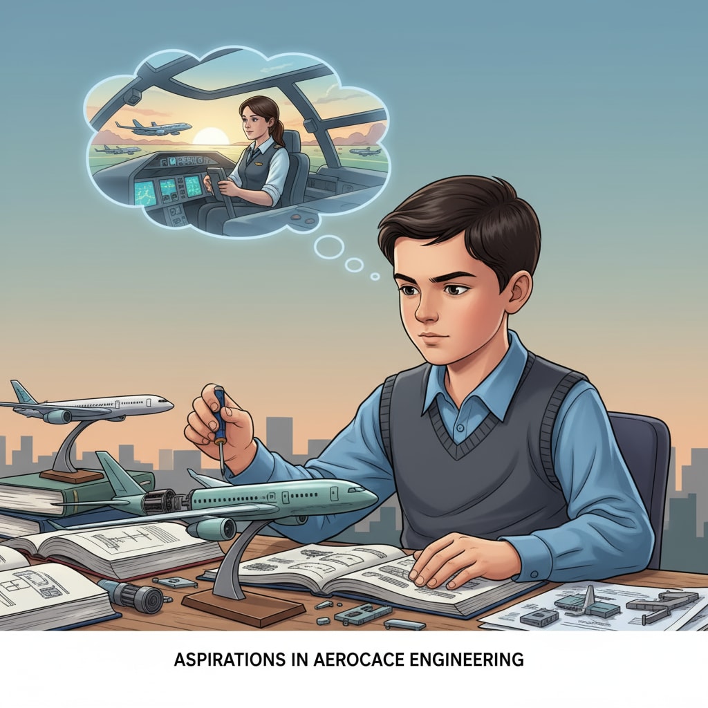 Student showing interest in aviation, related to cultivating pilot skills