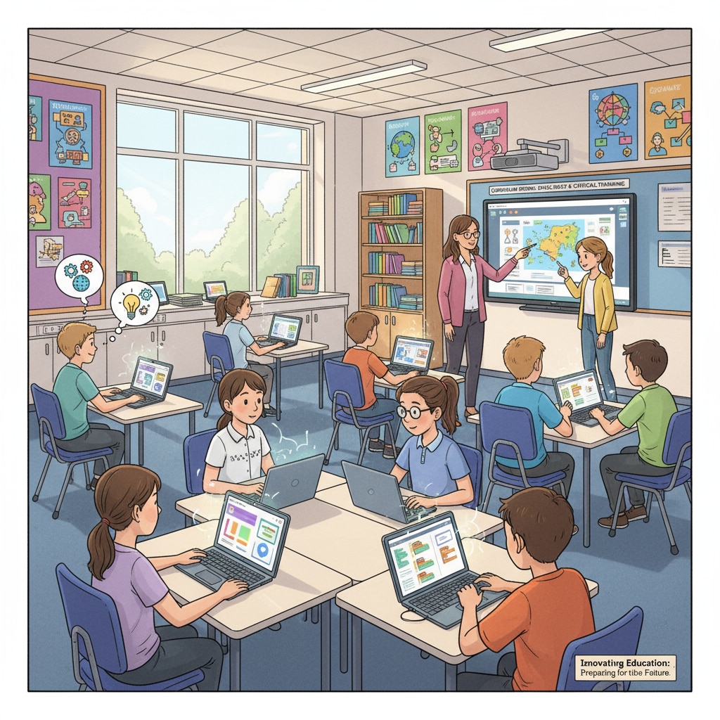 British education system, curriculum reform, and students using digital devices for learning