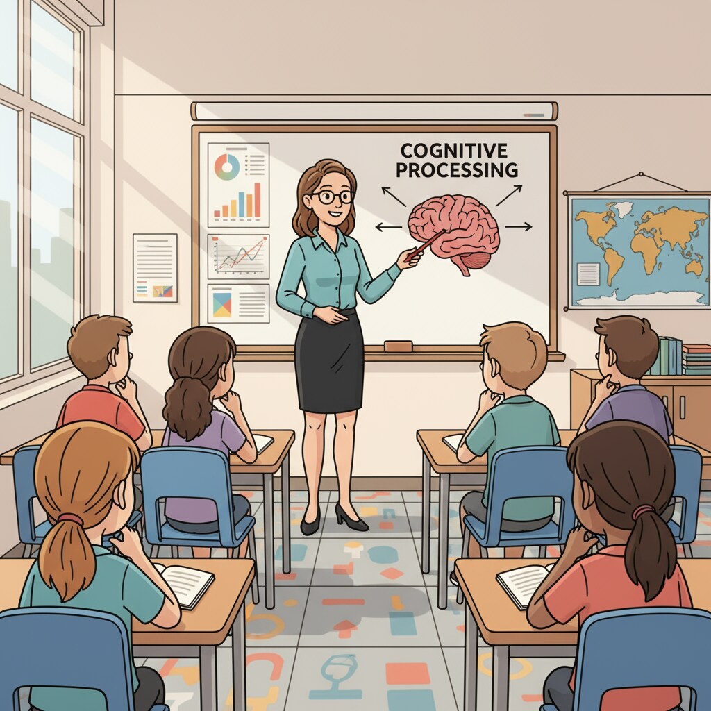 A classroom scene depicting communication skills with students actively listening