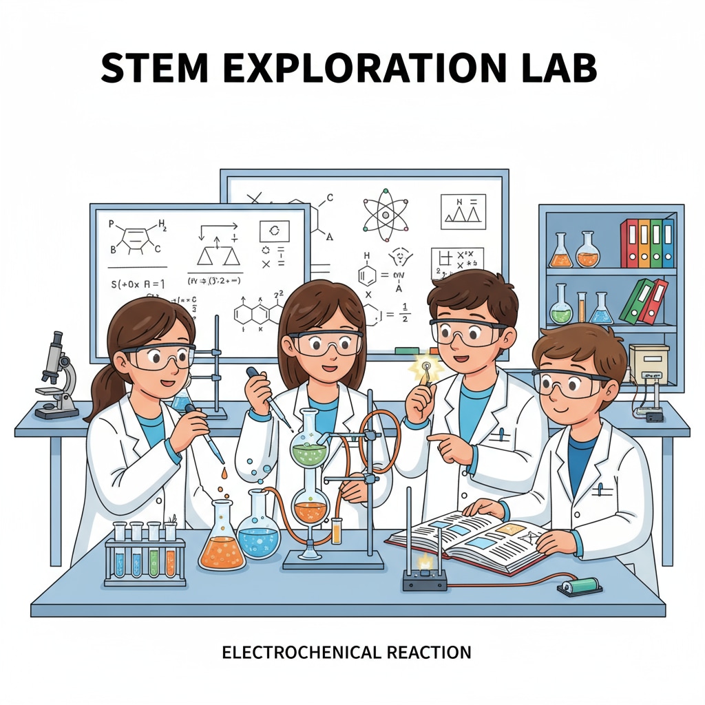Students conducting STEM-related extracurricular science experiment in a laboratory