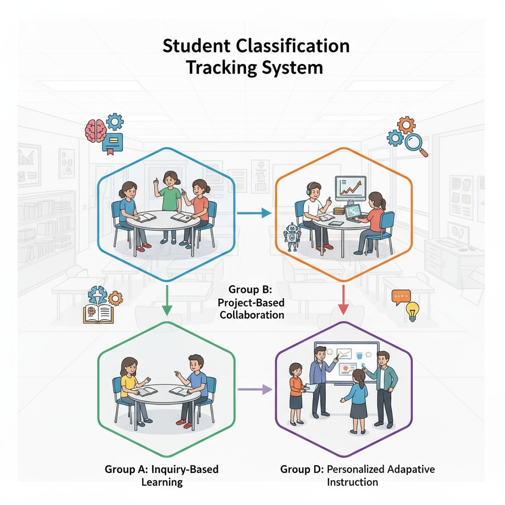Classroom scene showing student classification tracking in a K12 setting related to teacher shortages and math education
