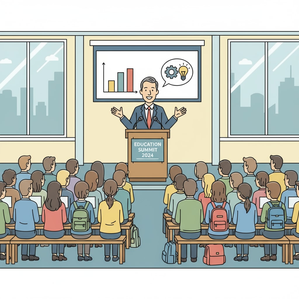 Politician speaking at an educational event related to the U.S. Department of Education's civic education alliance