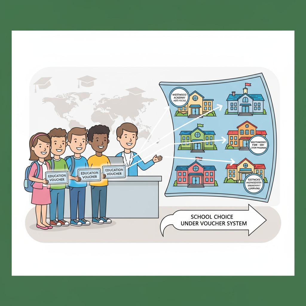 Students choosing schools with education vouchers in the context of education system reform.