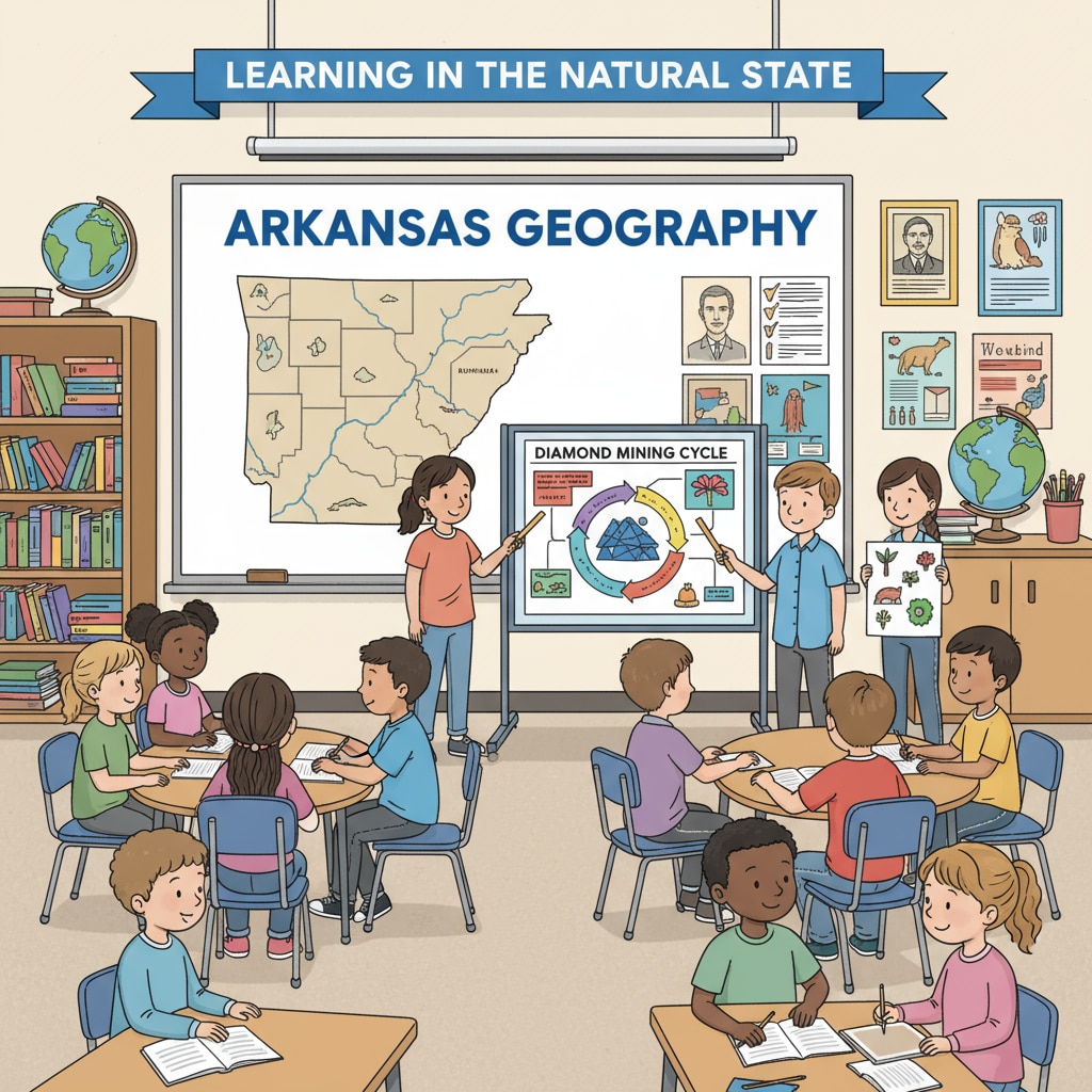 Students in a classroom in Arkansas showing the education background in the state