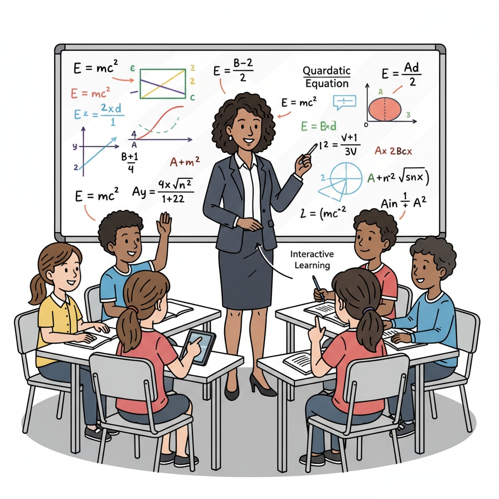 A teacher explaining complex math concepts, highlighting the professional influence of teachers.